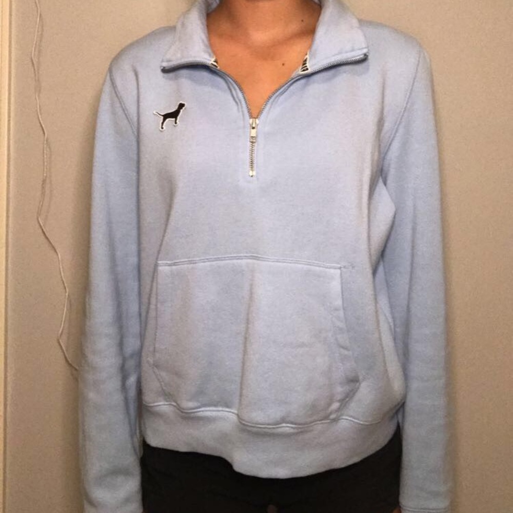 VS pink quarter zip sweatshirt